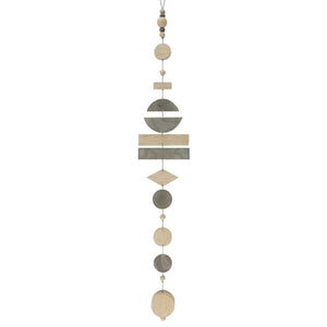 East of India Wooden Abstract Shape Metal and Wood Garland Contemporary Scandi Style