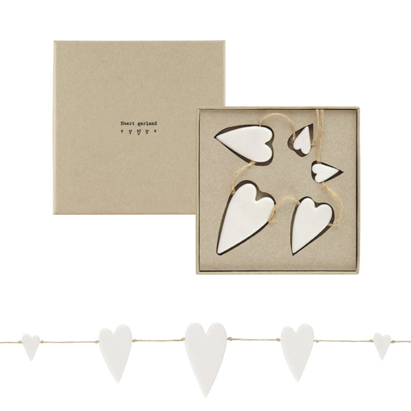 East of India Porcelain Mini Heart Garland in Gift Box – Good and Fair ...