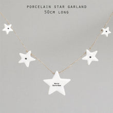 Load image into Gallery viewer, Porcelain Mini Star Merry Christmas Garland in Gift Box