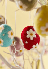 Load image into Gallery viewer, Handmade Felt Egg Decoration Flower Design