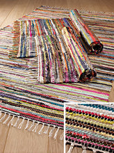Load image into Gallery viewer, Multi Colour Recycled Cotton Rag Rug