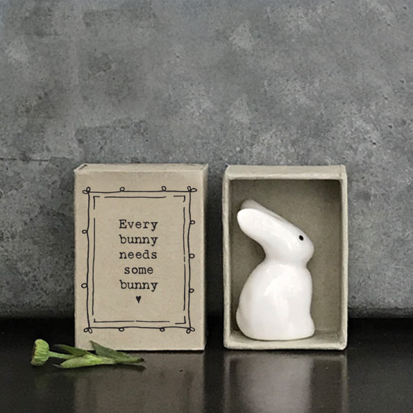 East of India Matchbox Gift - Bunny 'Every bunny needs some bunny'