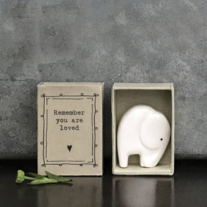 East of India Matchbox Gift - Elephant 'Remember you are loved'