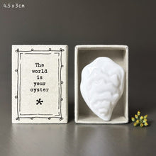 Load image into Gallery viewer, East of India Matchbox Gift - The world is your oyster