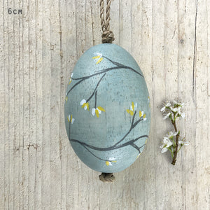 East of India Hanging Wooden Egg Decoration