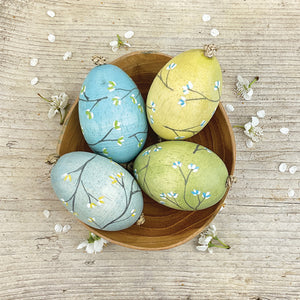 East of India Hanging Wooden Egg Decoration