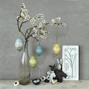 East of India Hanging Wooden Egg Decoration