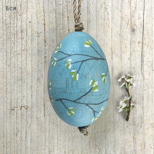 East of India Hanging Wooden Egg Decoration