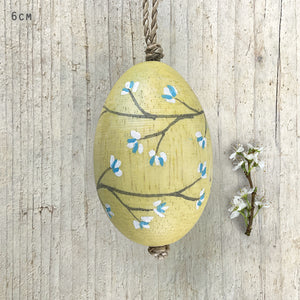 East of India Hanging Wooden Egg Decoration