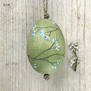 East of India Hanging Wooden Egg Decoration