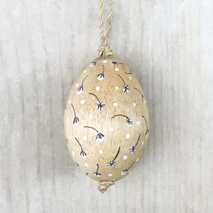 East of India Hanging Wooden Egg Decoration Dandelion