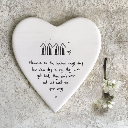 East of India Porcelain Coaster ‘Memories'