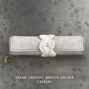 Cream Cotton Crochet Napkin Ring