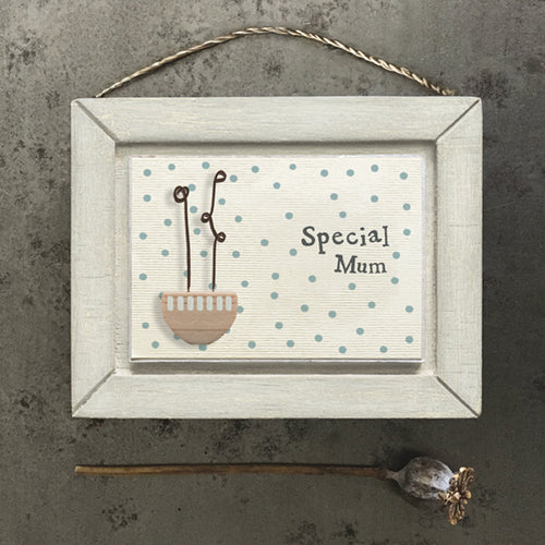 East of India Hanging Wooden Picture 'Special Mum'
