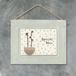 East of India Hanging Wooden Picture 'Special Mum'
