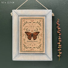 Load image into Gallery viewer, East of India Wooden Rustic Hanging Picture 'Butterfly kisses'