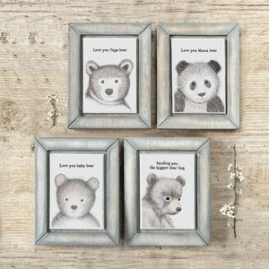 East of India  Wooden Hanging Picture 'Love you baby bear.'
