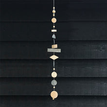 Load image into Gallery viewer, East of India Wooden Abstract Shape Metal and Wood Garland Contemporary Scandi Style