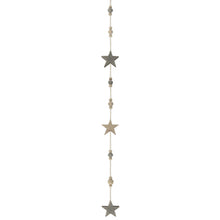 Load image into Gallery viewer, Wood Stars and Beads Hanging Garland 100cm
