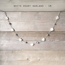 Load image into Gallery viewer, East of India White Felt Heart Garland