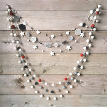 Load image into Gallery viewer, East of India White Felt Heart Garland