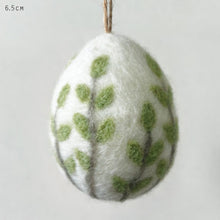 Load image into Gallery viewer, East of India Hand Embroidered Felt Hanging Floral Egg