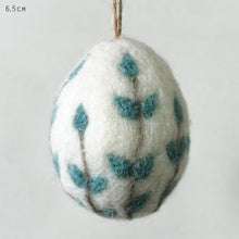 Load image into Gallery viewer, East of India Hand Embroidered Felt Hanging Floral Egg