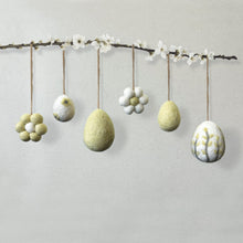Load image into Gallery viewer, East of India Hand Embroidered Felt Hanging Floral Egg