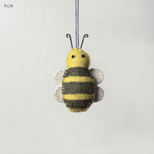 Load image into Gallery viewer, East of India Felt Hanging Bee Decorations