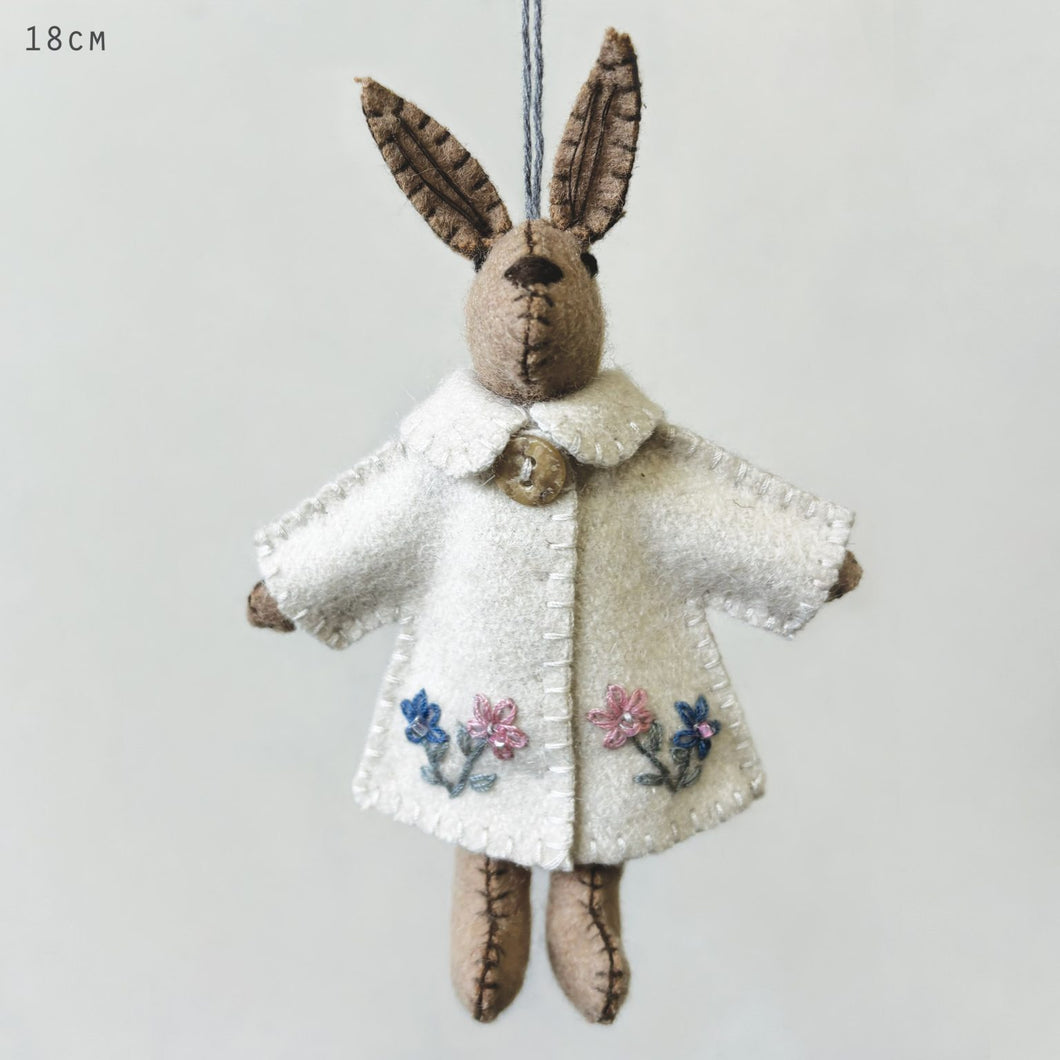 East of India Felt Rabbit Cream Jacket