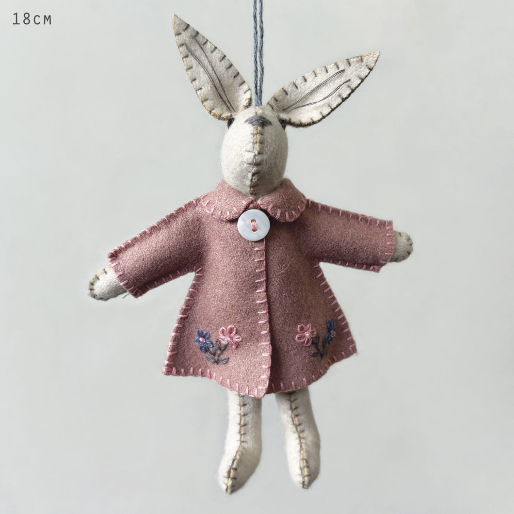 East of India Felt Rabbit Pink Jacket