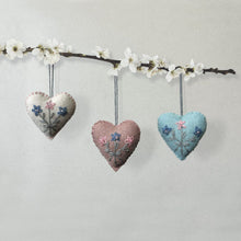Load image into Gallery viewer, Hand Embroidered Felt Hanging Heart East of India
