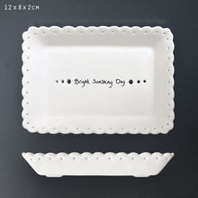 Load image into Gallery viewer, East of India Porcelain White Scallop Edge Soap Dish 'Sunshiny Day'
