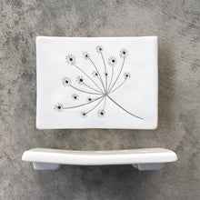 Load image into Gallery viewer, East of India Porcelain Off White Soap Dish &#39;Cow Parsley&#39; Design