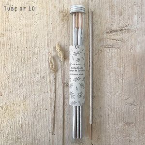 East of India Incense Sticks Set of 10 in Glass Tube
