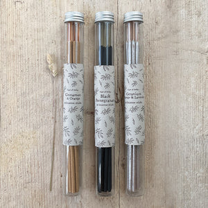 East of India Incense Sticks Set of 10 in Glass Tube