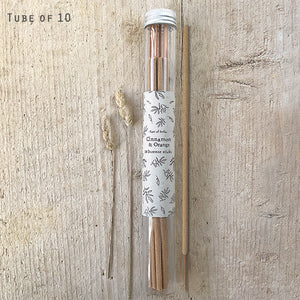 East of India Incense Sticks Set of 10 in Glass Tube