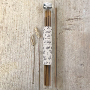 East of India Incense Sticks Set of 10 in Glass Tube