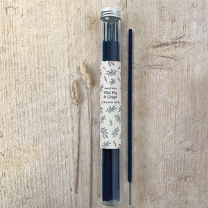 East of India Incense Sticks Set of 10 in Glass Tube