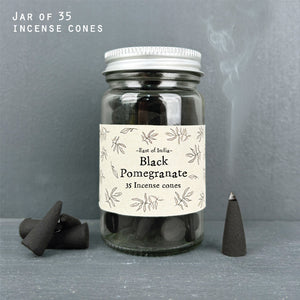 East of India Incense Cones Set of 35 in Glass Jar