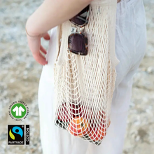 Load image into Gallery viewer, Organic Long Handled String Bag/ Market Bags/ Eco Bags