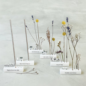 East of India Porcelain Incense/Flower Holder 'Great adventures await'