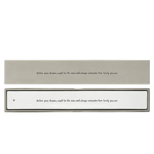 East of India Porcelain Incense Holder 'Follow your dreams ...' Gift Boxed