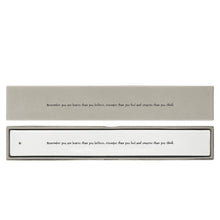 Load image into Gallery viewer, East of India Porcelain Incense Holder &#39;Remember you are braver than you believe ...&#39; Gift Boxed