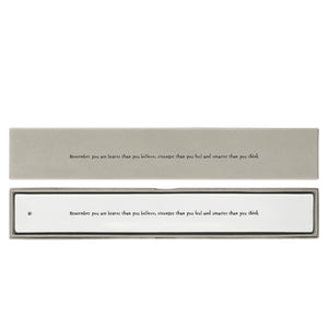 East of India Porcelain Incense Holder 'Remember you are braver than you believe ...' Gift Boxed