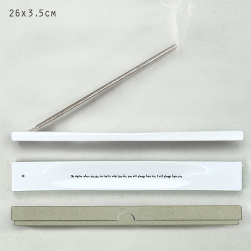 East of India Porcelain Incense Holder 'No matter where you go .....' Gift Boxed