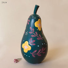 Load image into Gallery viewer, East of India Wooden Folkart Painted Pear Apple