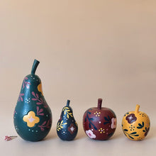 Load image into Gallery viewer, East of India Wooden Folkart Painted Pear Apple