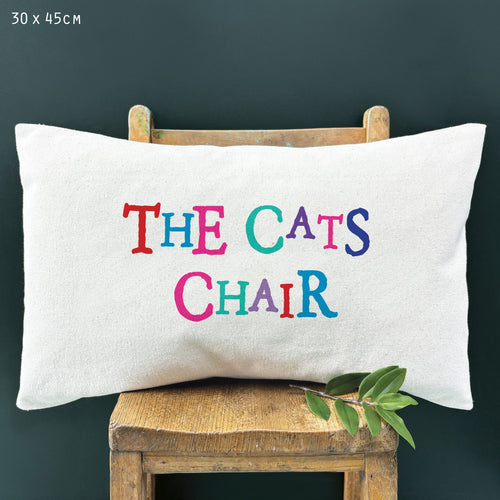 'The cats chair' - Rectangle Cushion East of India