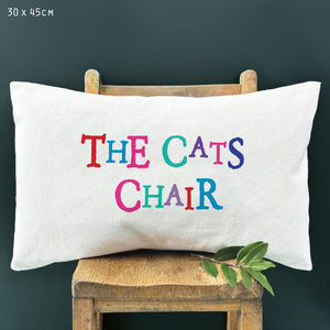 'The cats chair' - Rectangle Cushion East of India
